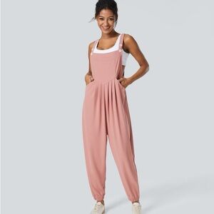 Pockets Waffle Casual Jogger Overalls